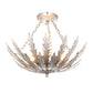 Ornate Silver Leaf Semi Flush Light