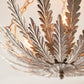 Ornate Silver Leaf Semi Flush Light