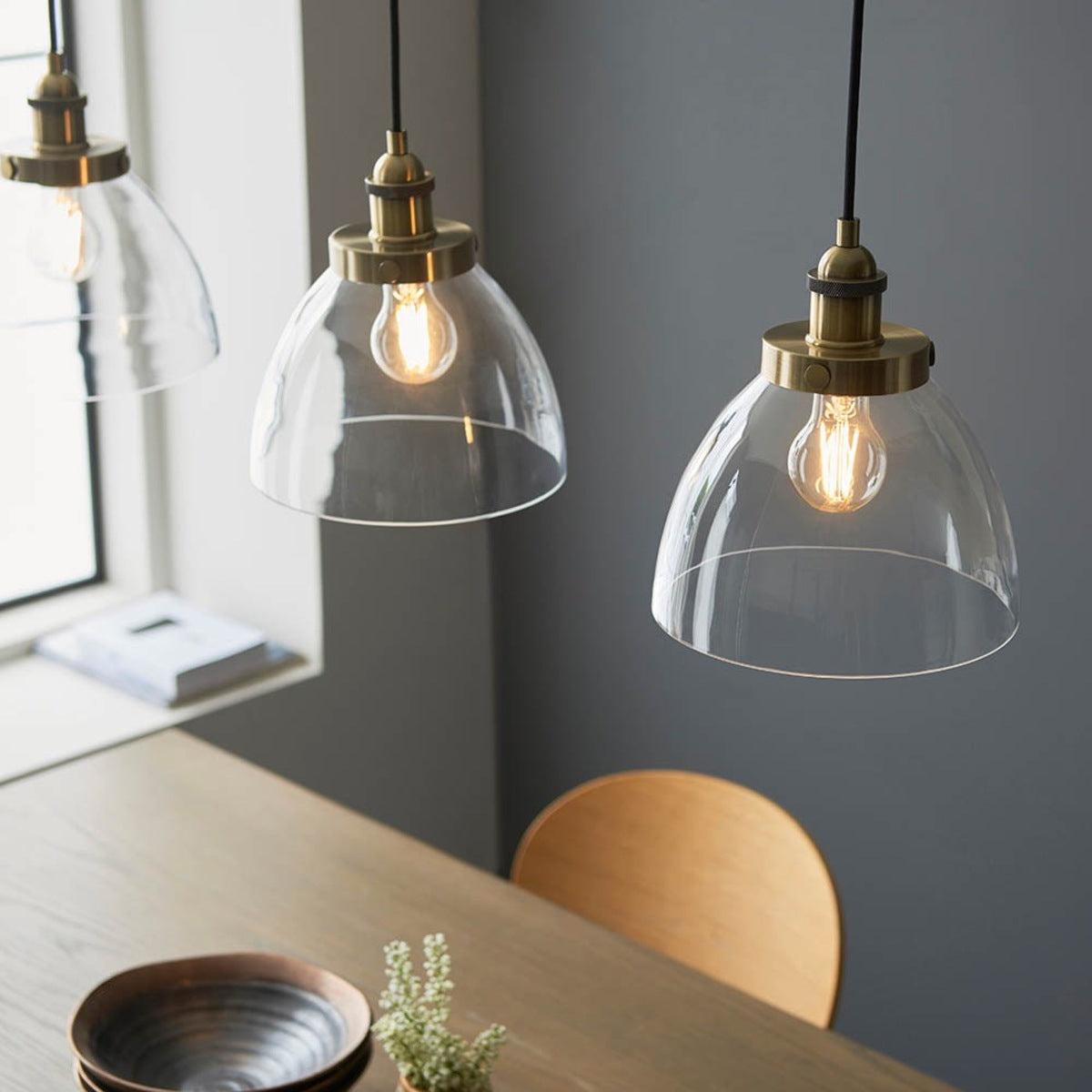 Resto Style 3 Light Linear Pendant