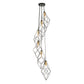 Contemporary Cascade Pendant with Gold Accents