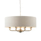 Linen Pendant Light Brushed Chrome Finish