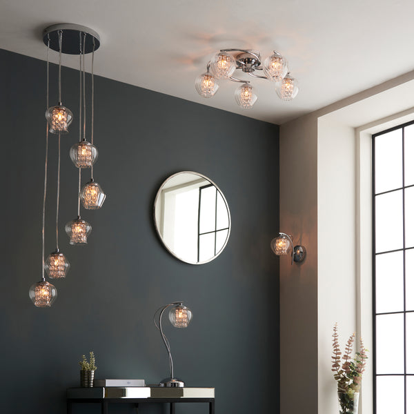 Modern Traditional Semi Flush Ceiling Light