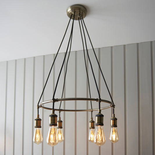 Timeless Elegance Antique Brass Pendant Light