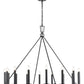 Franklite Matt black finish 16lt ring chandelier